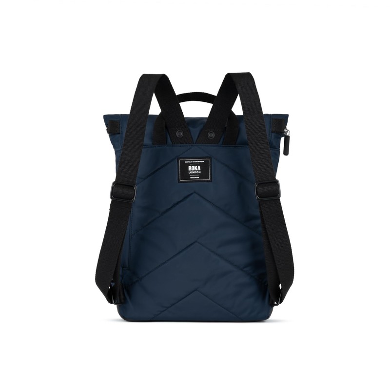 ROKA London Camden P Medium Recycled Nylon Midnight Rolltop Backpack
