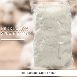 Wesnoy Cotton Stuffing for Stuffed Animals Soft Pillow,Natural Cotton Fiber Filling Batting, for Toys, Cloud Decorations, and More (15 lb)