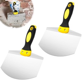 2 Piece Spatula Tool, Spatula Set with 171 mm Wide Spring Steel Blade and Soft Comfort Handle, Wide Spatula for Wall Scrapping, Removing Wallpaper, Decorating, Filling, Plaster, DIY Projects