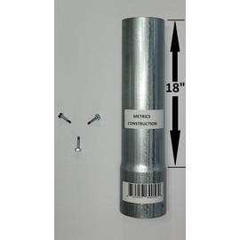 Fence Post Extender. Choose Color: Silver, Black, Green. Choose Size: Diameter 1-5/8", 1-7/8", 2-3/8", and Length (Rise) 6 inches up to 36 inches. Also Customized