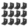 sourcing map 2020A Aluminum Extrusion Profile Corner Bracket, 2 Holes
