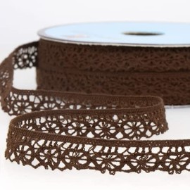 Coloured Lace Trim - Coffee Brown - 2.5cm