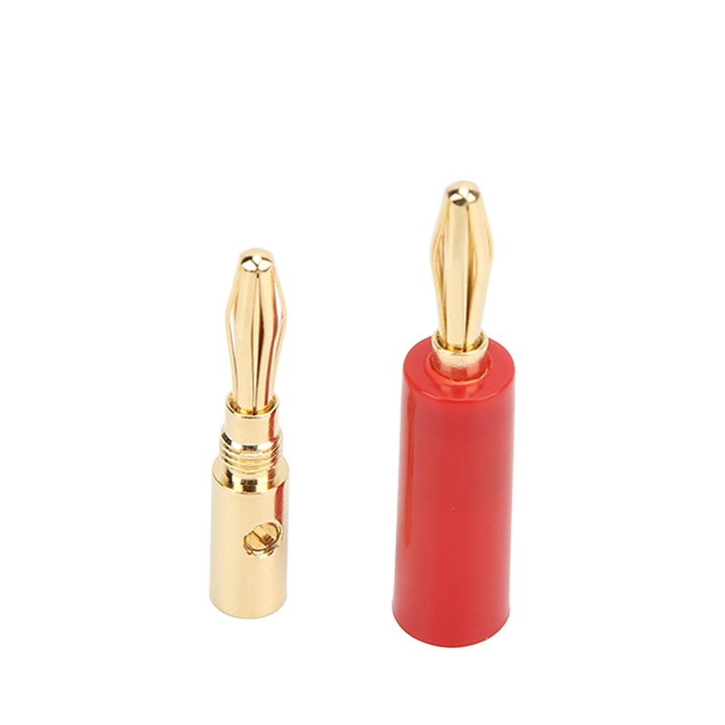 10PCS Banana Plugs 4mm Audio Jack Connector Solderless Six Blade