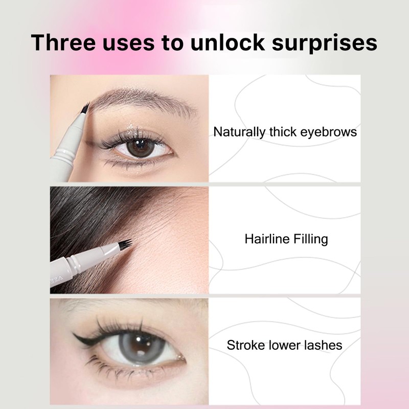 VEECCI Liquid Eyebrow Pencil - 2024 NEW 3D Waterproof Fork