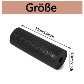 Fascia Roller, Small, 1-Piece Fascia Roller, 15 cm, Medium Hard in Set in Black, Fascia Roller, Hard Massage Roller for Yoga, Regeneration After Sports, for Beginners and Competitive Athletes