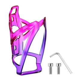 HARFINGTON Bike Water Bottle Holder 5.2" PC Universal Bicycle Bottle Cages Ultralight Cycling Hydration Brackets with Screws for MTB Mountain Road Gravel, Blue Purple