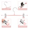 GUANJUNE Thin Trouser Hangers, Non-Slip Pant Hangers with Adjustable Clips,