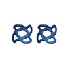1 Pair of Blue Accossato Preload Nuts with 17 mm