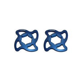 1 Pair of Blue Accossato Preload Nuts with 17 mm Inner Hex for Aprilia Rsv4 Rr (Forcella Ohlins) from 2017 to 2019 (CC 1000)