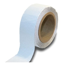 Polymer Pickleball Court Tape, Reflective White Line Marking Tape for Asphalt & Concrete, High Tack, Waterproof, No Residue Removal, Anti-Slip Sports Court Tape, 2" x 50' Roll