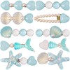 CABODYALS 2 Styles 10Pcs Blue Pearl Mermaid Seashell Hair Clip