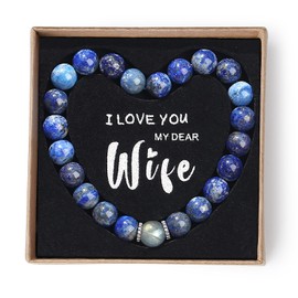 THEMEROL Christmas Gifts for Wife Birthday Gift Ideas Wife Gifts from Husband Cool Anniversary Gifts for Wife Beaded Bracelets Women Her Mothers Day Stocking Stuffers Valentines Easter