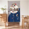 SAWABIYA Noren Noren Cute Owl Japanese Modern Room Divider Curtain,