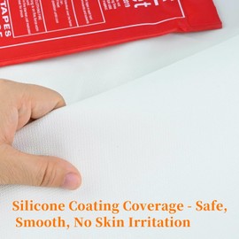 FJNATINH Silicone Fire Blanket 4Pack, Emergency Fire Suppression for Home and Kitchen - 40" x 40" Thicked Flame Retardant Fireproof Blanket for Survival Safety