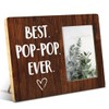 NGAEAK Grandpa Gifts From Grandkids - Rustic Wood Picture Frame,