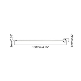 sourcing map Stainless Steel Cocktail Picks, 10Pcs 4.25" Metal Cocktail Toothpicks Martini Picks Reusable Round Ring Cocktail Skewers for Drinks Appetizer Fruits (Silver)