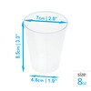 STACKABLES 8oz Clear Hard Plastic Cups - Pack of 50