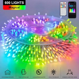 600 LED RGB, LED Light, in-outside Smart Christmas Lights
