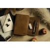 Gusti Yannick Leather Pencil Case for Men and Women, brown,