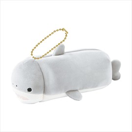 Libuhahato 88053-72 Pen Pouch, Rolopuchi Series, Aqua Mie Shark (Total Length: Approx. 8.3 inches (21 cm), Fluffy Pencil Case