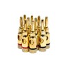 Monoprice 109437 5PRJX74047 High Quality Gold Plated Speaker Banana Plugs – 5 Pairs – Open Screw Type, For Speaker Wire, Home Theater, Wall Plates And More