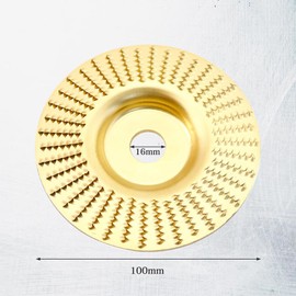 Wood Grinder Blade Disc Angle Processing Replacement Blade Wood Disc Grinder High Hardness Wood Disc Diameter Gold Wood Grinding Disc Wood Polishing Disc [Outer Diameter 3.9 inches (100 mm) / Hole