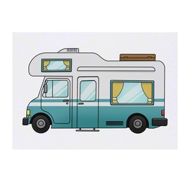 'Motorhome' Temporary Tattoo - Water Resistant, Skin-Safe, Non-Toxic Transfer (TO00084893)