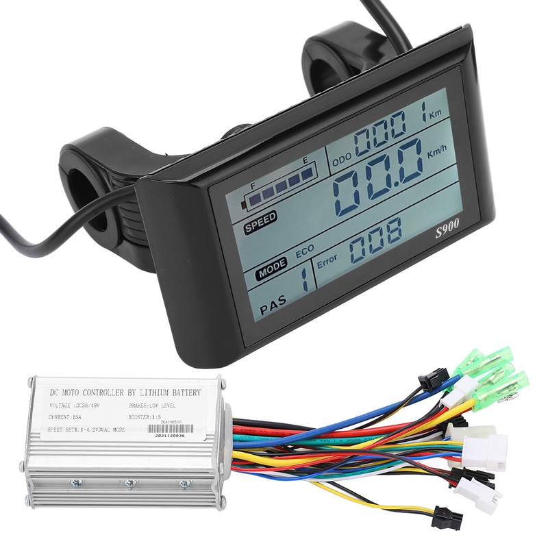 36V/48V 15A Brushless Motor Controller LCD S900 Display Panel Set