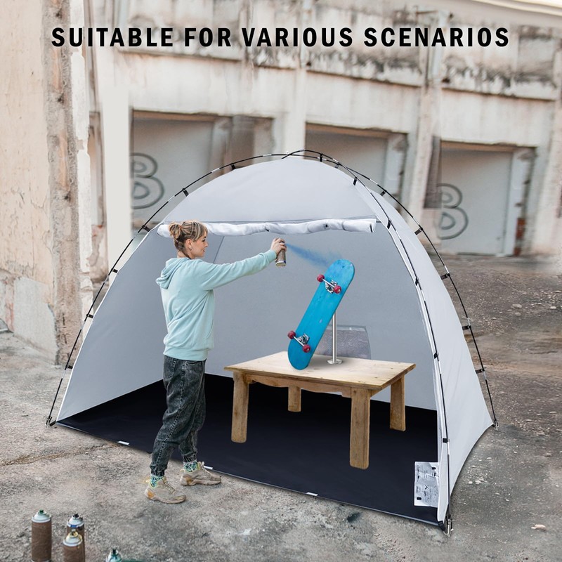 Portable Paint Booth Tent, Siebwin Extra Large 10x6x6.5ft Spray Paint