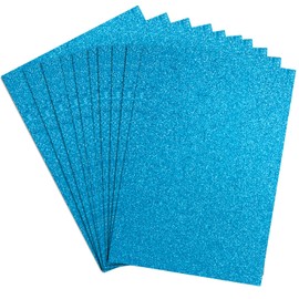 Springboard A4 Glitter Card Sheets - 230gsm Non Shed Glitter Cardstock for Card Making - Glitter Card Compatible w/Die-Cutting Machines - Sparkly Craft Supplies - 10-Pack - Turquoise