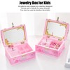 Musical Jewelry Box Large Space Mirror Design Music Jewelry Organizer