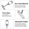 INCREWAY Closet Rod Support, 4Pcs Hollow Zinc Alloy Adjustable Oval