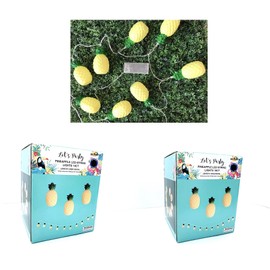 Garden Ease HT (2 Packs) Pineapple LED String Lights, 20 LED Battery Powered Fairy String Lights for Wedding, Valentine's Day Party, Indoor and Outdoor Decoration. (Total Length 11FT)