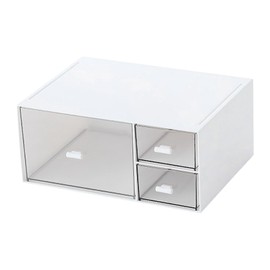 Large Desk Organizer Drawers Multipurpose Clear Stationery Cosmetic Storage Bins for Office Vanity Bathroom