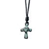Tiny Heartfelt Cross Necklace - Small Cross with Heart, Love