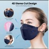 Elough 10 Pz Kn95 Mascarilla 4d Elough Azul Marino Gb2626