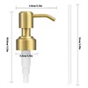 2 Pack Brushed Gold 304 Stainless Steel Soap Dispenser Pump
