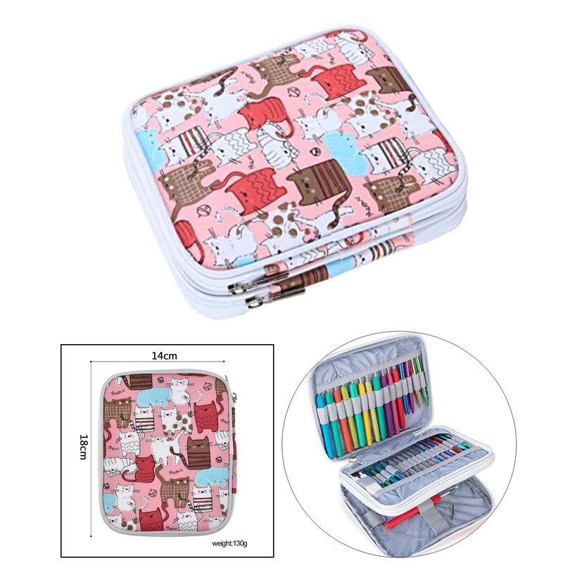 Vaveren Crochet Hook Case Storage for Various Crochet Hooks ,