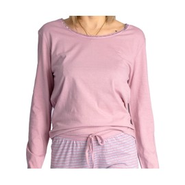 Selente Sweet Dreams Women's Modern and Comfortable Soft Cotton Short Pyjamas Various Models, Pink Striped Pants