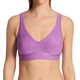 Bali Comfort Revolution Smart Sizes Wire-Free Bra L, Lavender Aztec, Lavender Aztec, Large