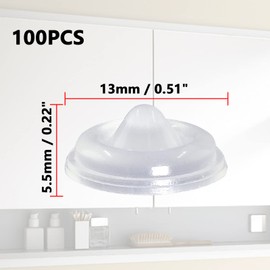 Bivethoi Sound Dampening Bumper Pads -100 Pcs - Clear Circular Dots Shaped Self Adhesive Cabinet Door Bumpers Rubber Pads for Drawers, Picture Frames, Kitchen Furniture