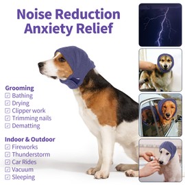 Nanaki Dog Calming Hoodie - No Shake Ear Wraps for Anxiety Relief & Ear Protection