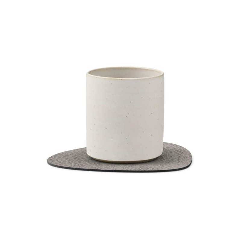 Lind DNA Curve 98863 Glass Coaster Recycled Leather Hippo Anthracite