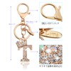 [Looking] Women Keychain Cute Stylish Alphabet Key Ring Pink Initial