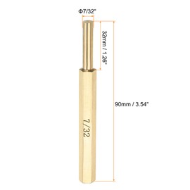 HARFINGTON 2pcs Brass Pin Punch 7/32" Non-marring Drive Punch Cylindrical Alignment Center Hole Pin Tool for Watch Repair Automotive Jewelry and Craft