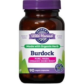 Oregon's Wild Harvest Burdock Organic Traditional Herbal Supplement Non GMO and Gluten Free | Vegan Capsules, 90 Count