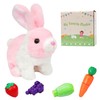 Easfan Walking Rabbit Interactive Electronic Pet Plush Bunny Toy with