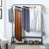 2 Pcs Natural Wooden Belt Hanger with 14 Rotatable Hooks