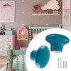 Qjaiune 15pcs Ceramic Cabinet Knobs Blue Drawer Knobs, Round Shaped