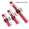 Set of 3 Woodworking Scriber Positioning Scribing Gauge Ruler Aluminum